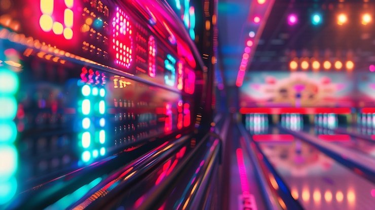 Tampilan beranda magetoto bernuansa neon